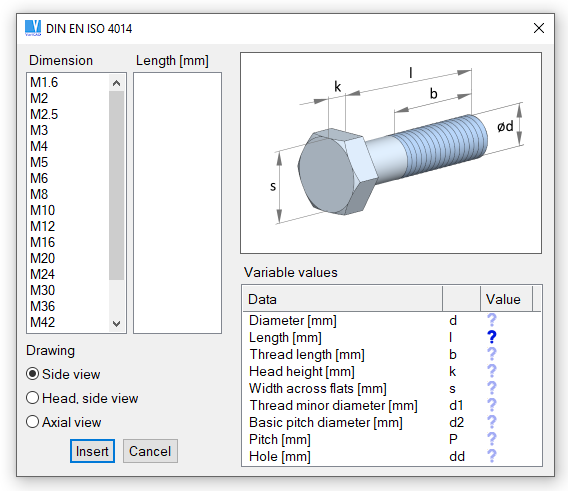 système vis-ecrou, 3D CAD Model Library